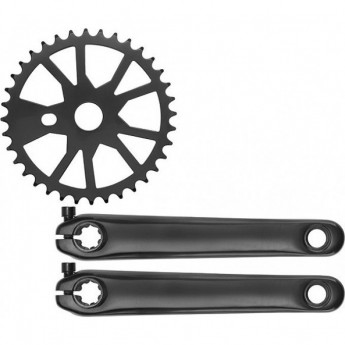 Шатуны BFC-10-1 со звездой 36 зубьев 170мм, чёрные (TYRANT) Шатуны BFC-10-1 со звездой 36 зубьев 170мм, чёрные (TYRANT)